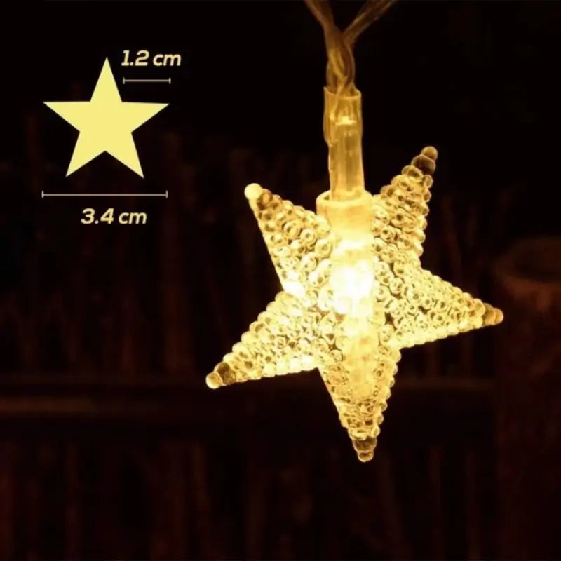 Pisca Pisca Estrela LED 20 Luzes 4 Metros para Decoração de Natal - Casa Farfelle