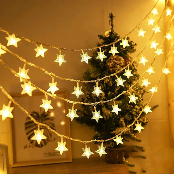 Pisca Pisca Estrela LED 20 Luzes 4 Metros para Decoração de Natal - Casa Farfelle