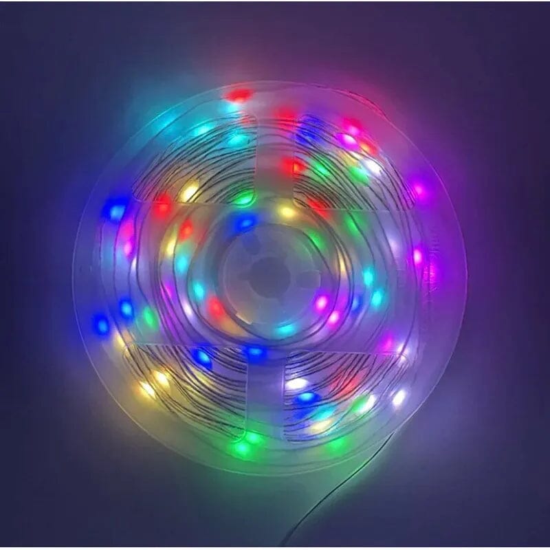 Pisca Pisca Natal LED RGB com Sensor e App - IP68 USB - Casa Farfelle