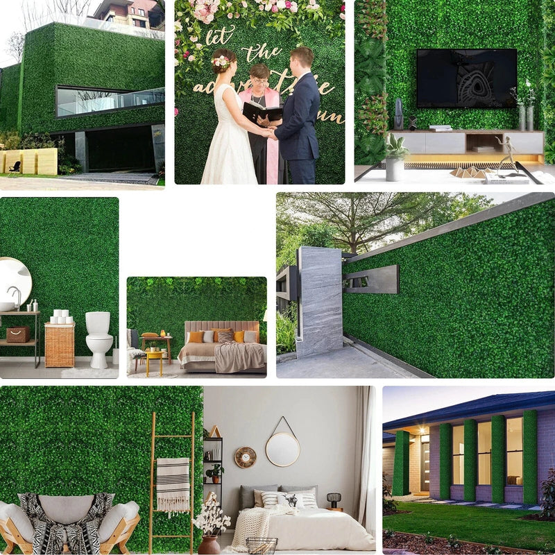 Placa de Planta Artificial de Parede para Decoração 4 Peças - Casa Farfelle