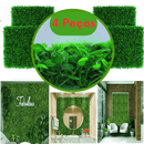 Placa de Planta Artificial de Parede para Decoração 4 Peças - Casa Farfelle