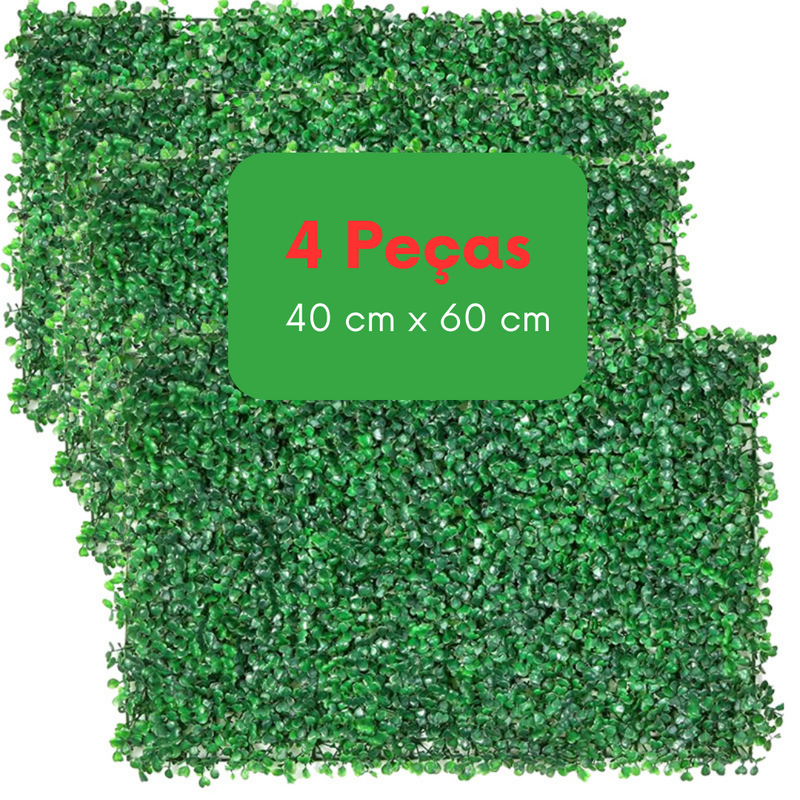 Placa de Planta Artificial de Parede para Decoração 4 Peças - Casa Farfelle