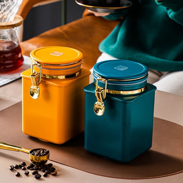 Porta Alimentos Pote com Tampa Hermético para Café Polihousi - Casa Farfelle