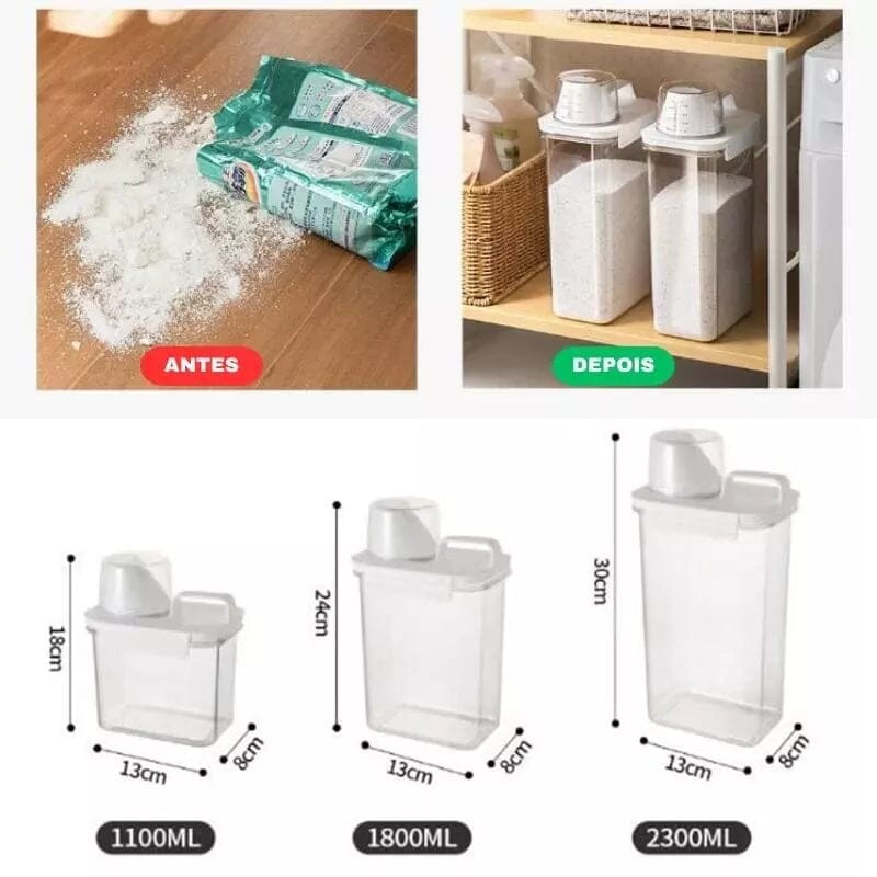 Porta Sabão em Pó e Detergente Beline - Casa Farfelle