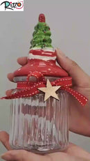 Pote de Vidro Natalino 300ml Porta Doces e Biscoitos