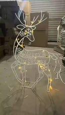 Kit 3 Renas Luminosas de Natal com Glitter – Decoração Natalina