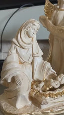 Presépio em Gesso 4 Peças com Menino Jesus Removível