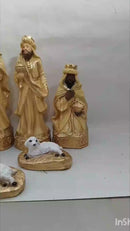 Presépio de Natal Completo 13 Peças em Gesso Resinado 15cm