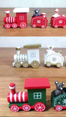 Trenzinho Natalino Miniatura de Madeira para Vila Natalina