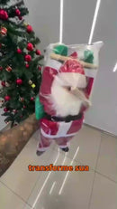 Papai Noel Subindo Escada Decorativo 90cm