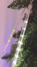 Cortina de Luz Natal Cascata LED Meteoro Chuva de Gelo 8 Tubos 50cm Bivolt