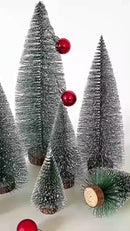 Mini Pinheiro de Natal Nevado com Luzes