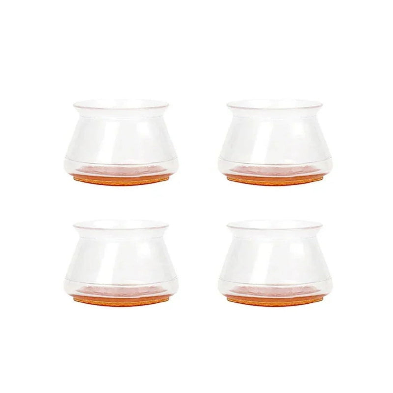 Protetores de Silicone para Pés de Cadeira com Feltro 360º  Kit 4 ou 24 Peças - Casa Farfelle