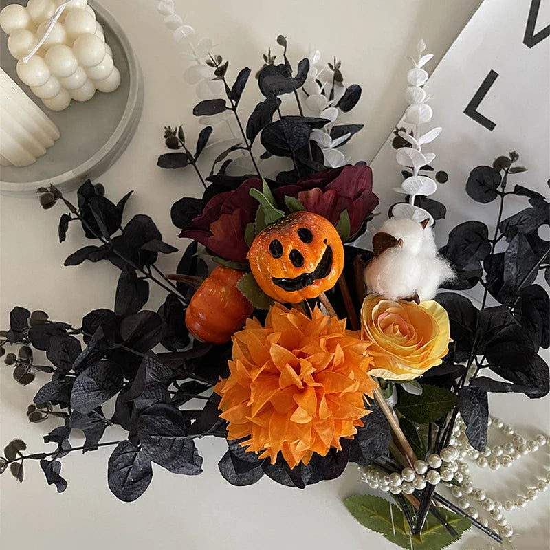 Ramos de Folhas de Eucalípto Artificiais Negros para Decoração 5 Peças - Casa Farfelle