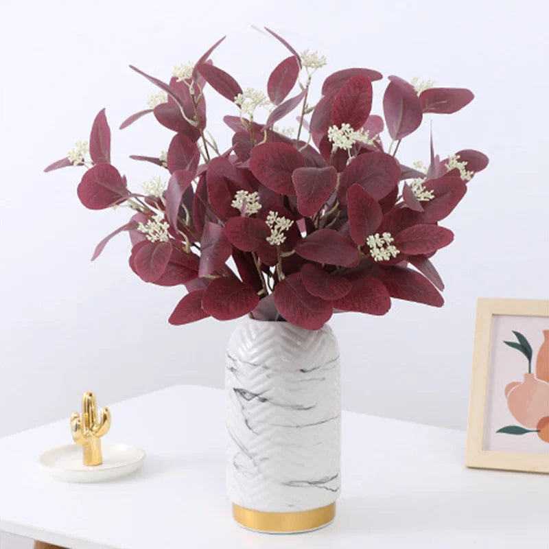 Ramos de Folhas de Eucalípto Artificiais para Decoração 3 Peças - Casa Farfelle