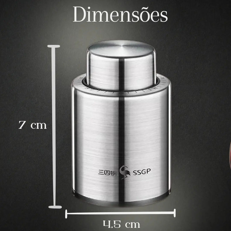 Rolha de Vinho com Vedação a Vácuo Premium Elegance - Casa Farfelle