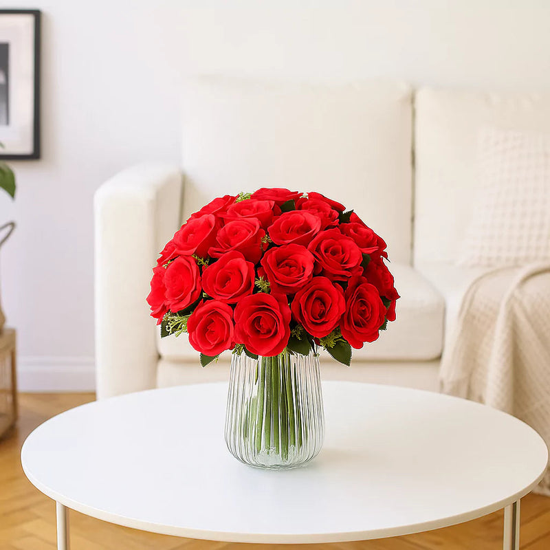 Rosas Artificiais Buquê com 24 Flores - Casa Farfelle