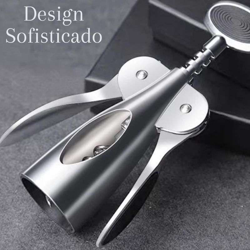 Saca-Rolhas Luxo em Metal Polido – Certificado - Casa Farfelle