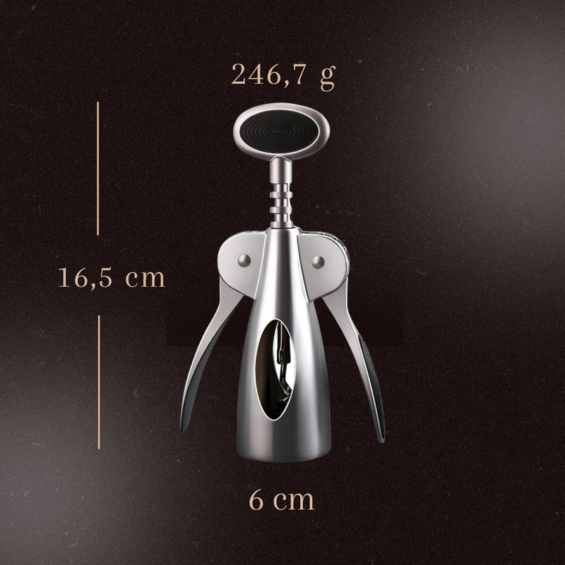 Saca-Rolhas Luxo em Metal Polido – Certificado - Casa Farfelle