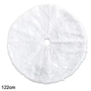 Saia para árvore de Natal Plush Redonda Branco Neve - Casa Farfelle
