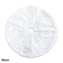 Saia para árvore de Natal Plush Redonda Branco Neve - Casa Farfelle