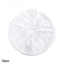 Saia para árvore de Natal Plush Redonda Branco Neve - Casa Farfelle