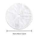 Saia para árvore de Natal Plush Redonda Branco Neve - Casa Farfelle
