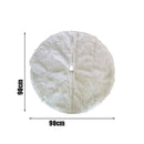 Saia para árvore de Natal Redonda Plush Neve Branca Lenogue - Casa Farfelle