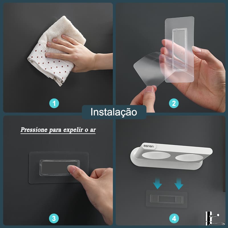Suporte para Secador de Cabelo Suporte de Parede Polihousi - Casa Farfelle