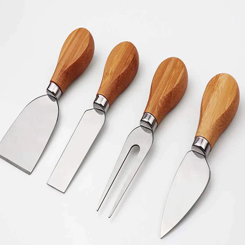 Tábua de Corte para Queijos em Bambu com Acessórios - Casa Farfelle