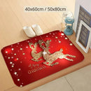 Tapete/Capacho de Natal para Entrada/Cozinha/Banheiro - Merry Christmas Vermelho