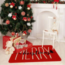 Tapete/Capacho de Natal para Entrada/Cozinha/Banheiro Vermelho - Merry Christmas