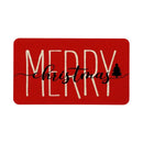 Tapete/Capacho de Natal para Entrada/Cozinha/Banheiro Vermelho - Merry Christmas