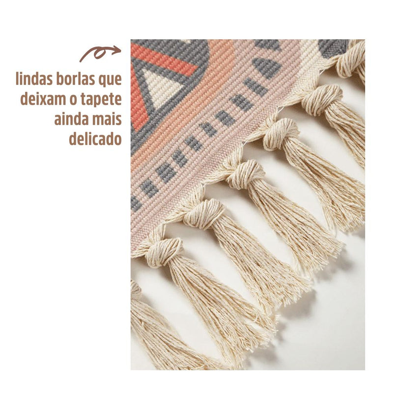 Tapete de Algodão Retangular Sala Quarto Nórdico Goats - Casa Farfelle