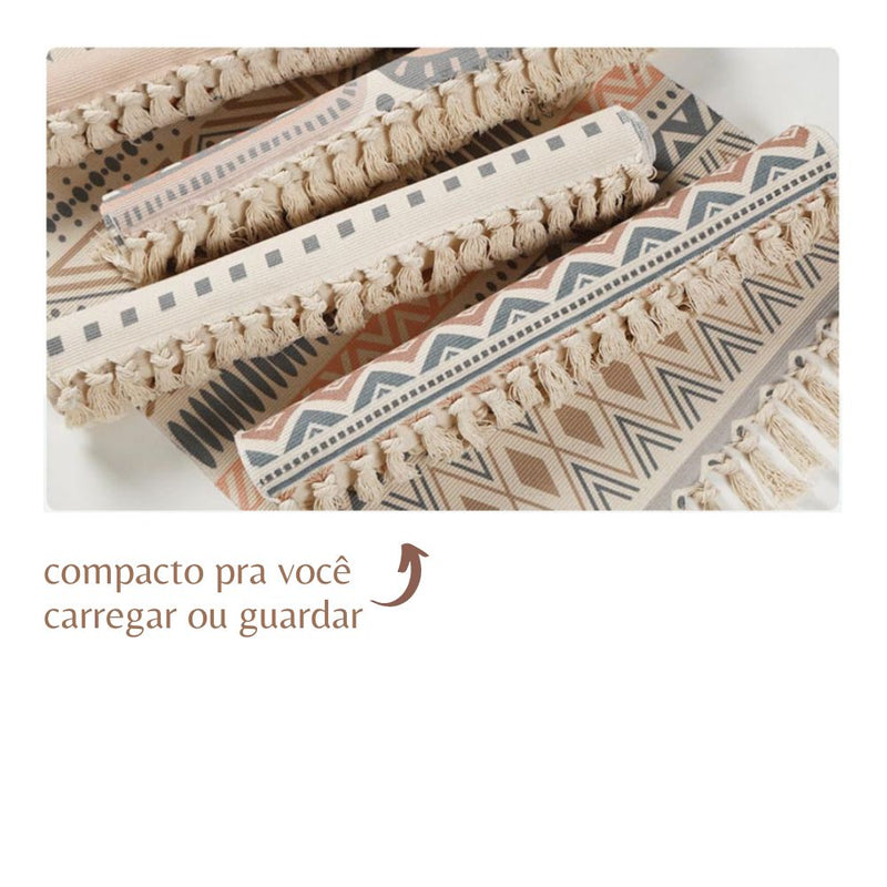 Tapete de Algodão Retangular Sala Quarto Nórdico Grande Grécia - Casa Farfelle