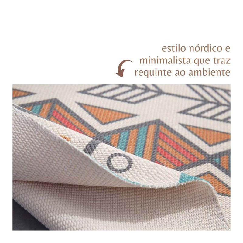Tapete de Algodão Retangular Sala Quarto Nórdico Grande Zig Zag - Casa Farfelle