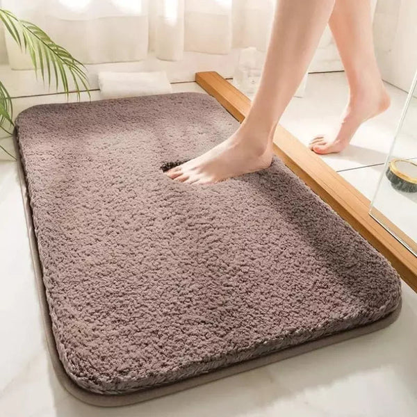 Tapete para Banheiro Felpudo Antiderrapante Absorvente Polihousi - Casa Farfelle