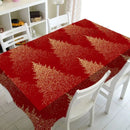 Toalha de Mesa para Natal Impermeável Árvore - Vermelha