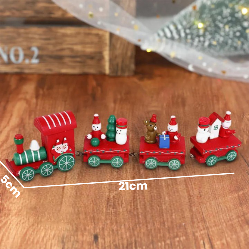 Trenzinho de Madeira Decoração Natal - Casa Farfelle