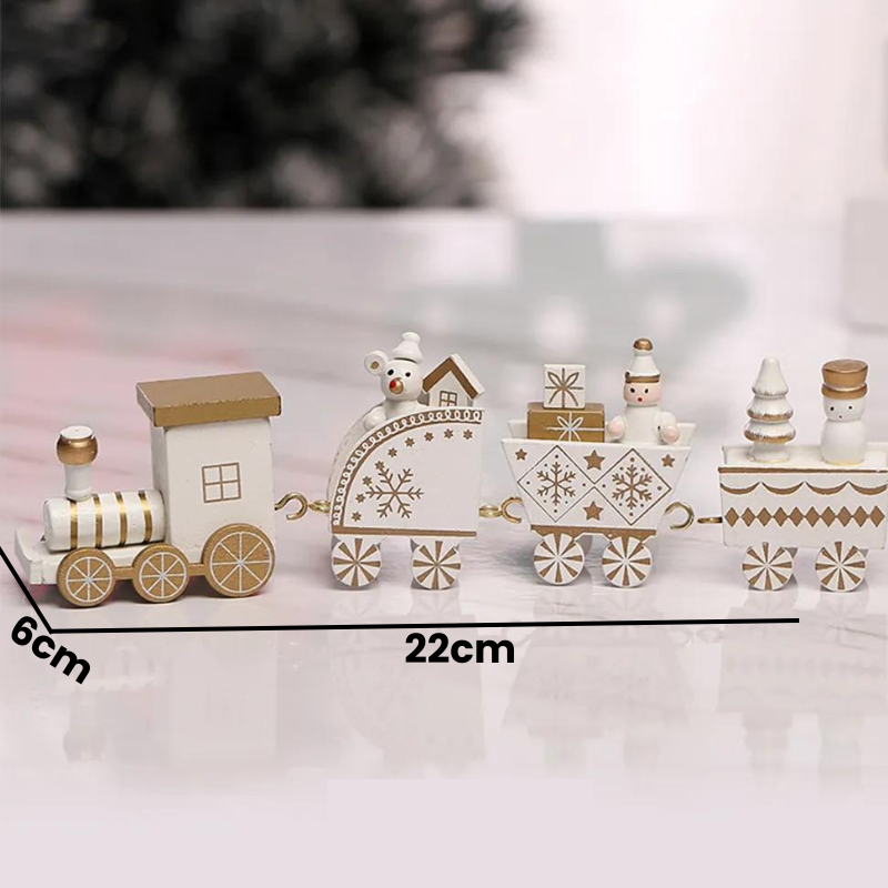 Trenzinho de Madeira Decoração Natal - Casa Farfelle