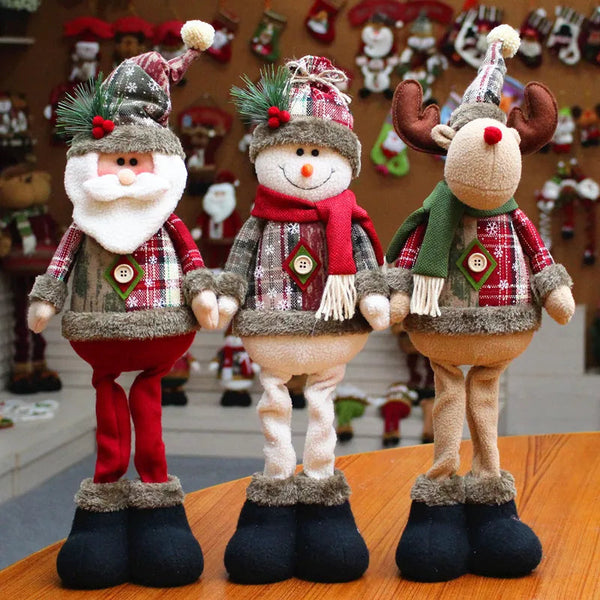Trio de Enfeites Natalinos Aconchegantes para Decoração de Natal - Casa Farfelle