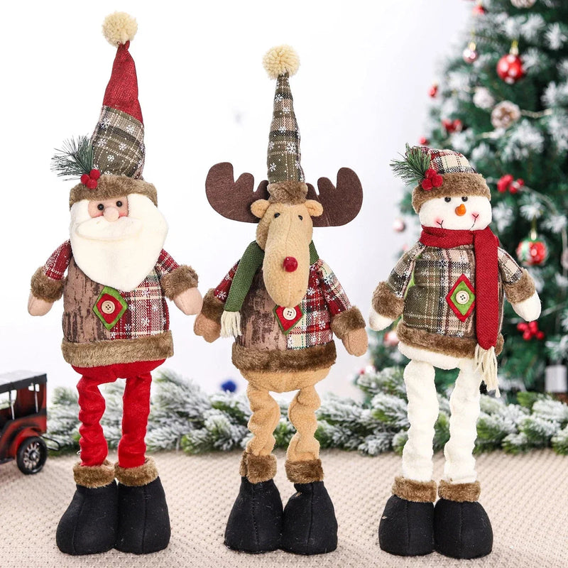 Trio de Enfeites Natalinos Aconchegantes para Decoração de Natal - Casa Farfelle