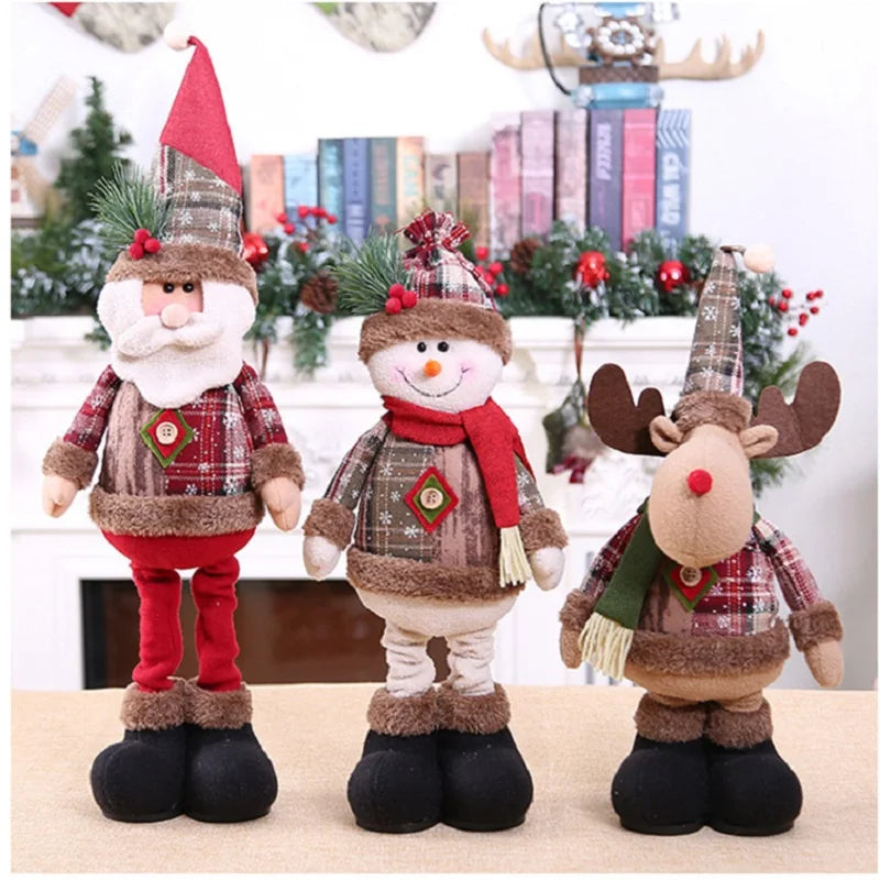 Trio de Enfeites Natalinos Aconchegantes para Decoração de Natal - Casa Farfelle