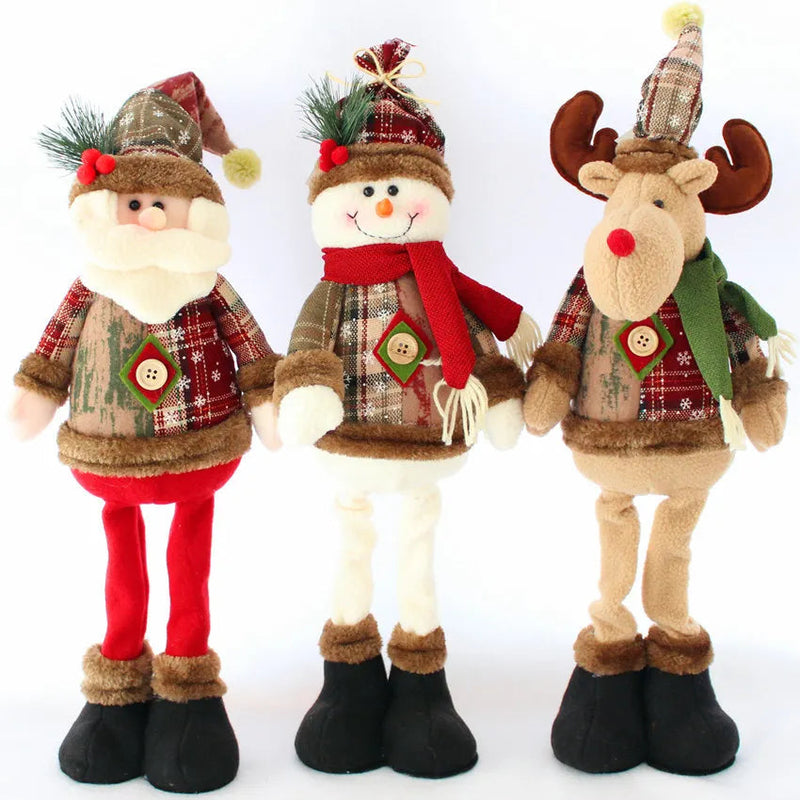 Trio de Enfeites Natalinos Aconchegantes para Decoração de Natal - Casa Farfelle