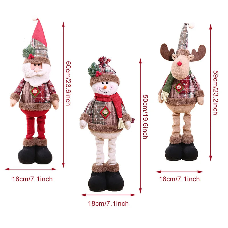 Trio de Enfeites Natalinos Aconchegantes para Decoração de Natal - Casa Farfelle