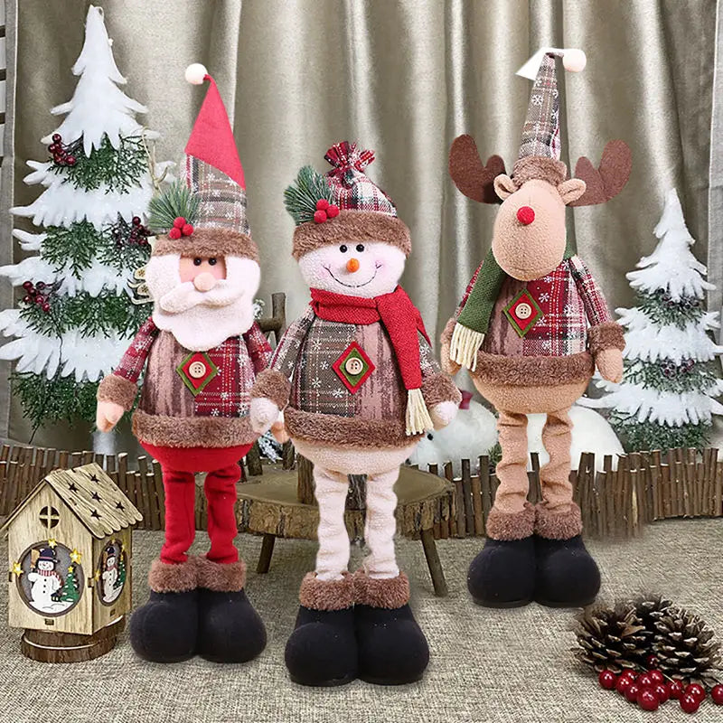 Trio de Enfeites Natalinos Aconchegantes para Decoração de Natal - Casa Farfelle