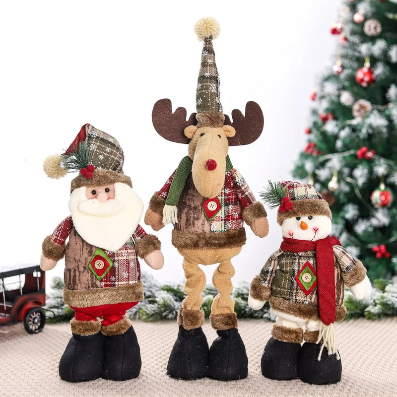 Trio de Enfeites Natalinos Aconchegantes para Decoração de Natal - Casa Farfelle