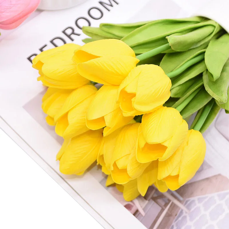 Tulipas Decorativas Artificiais 10 Peças - Casa Farfelle