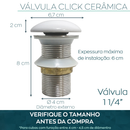 Válvula Click Cerâmica Cuba Banheiro - Casa Farfelle