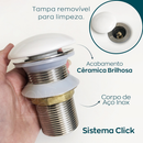 Válvula Click Cerâmica Cuba Banheiro - Casa Farfelle